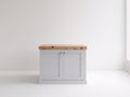 Credenza - Legno-MDF-Metallo - 105x42x88 cm - Grigio chiaro-Naturale - Stile contemporaneo raffinato