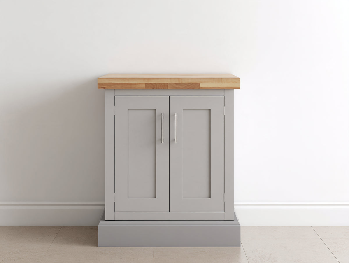 Credenza - Legno-MDF-Metallo - 92x40x100 cm - Grigio-Naturale - Stile moderno compatto