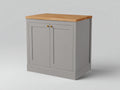 Credenza - Legno-MDF-Metallo - 100x50x95 cm - Grigio-Naturale - Stile moderno sobrio