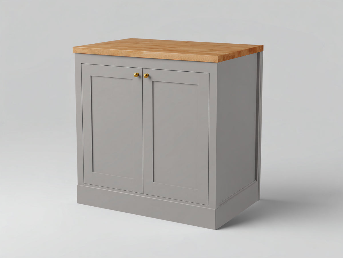 Credenza - Legno-MDF-Metallo - 100x50x95 cm - Grigio-Naturale - Stile moderno sobrio