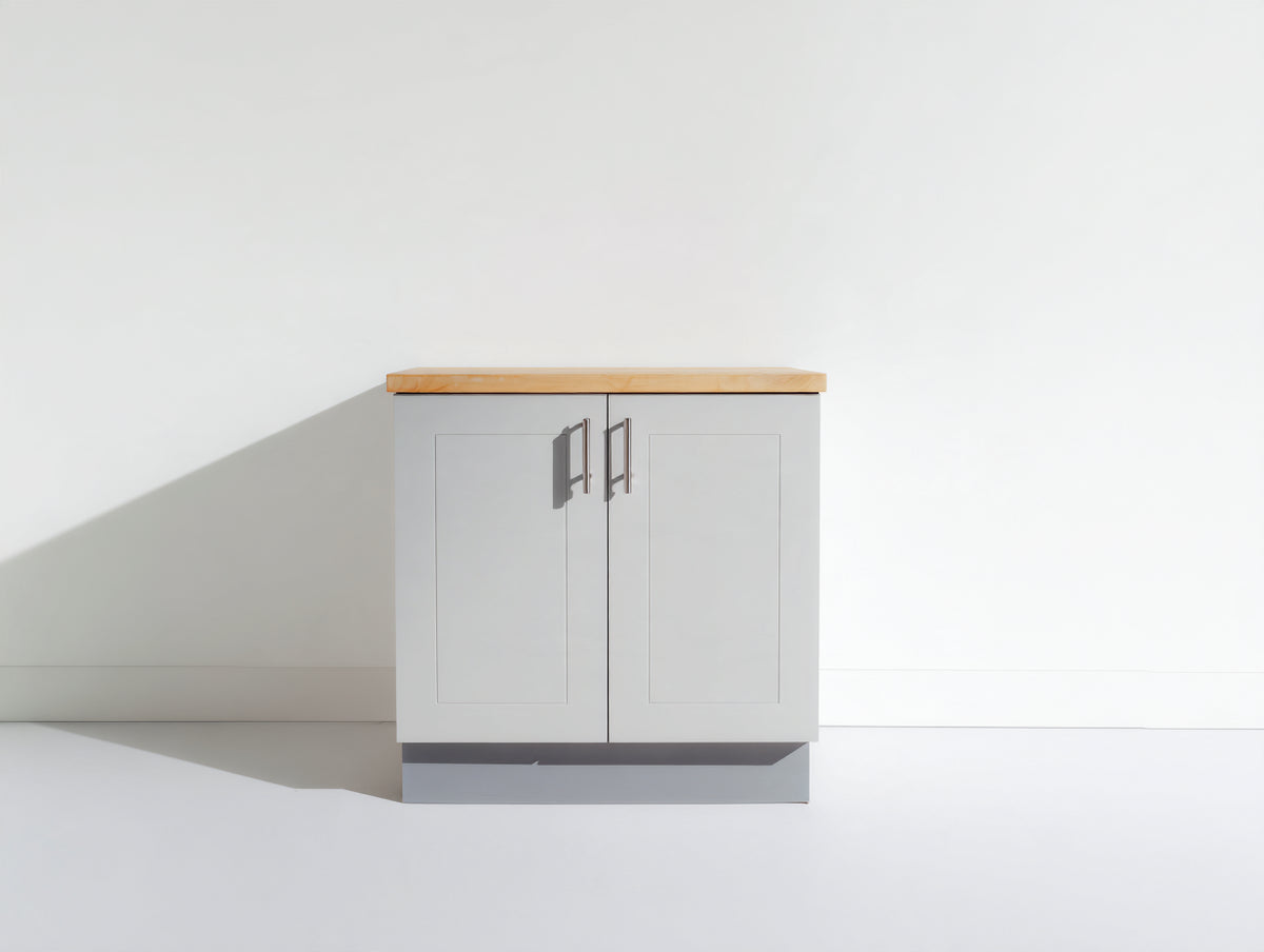 Credenza - Legno-MDF-Metallo - 90x40x88 cm - Grigio chiaro-Naturale - Stile moderno essenziale