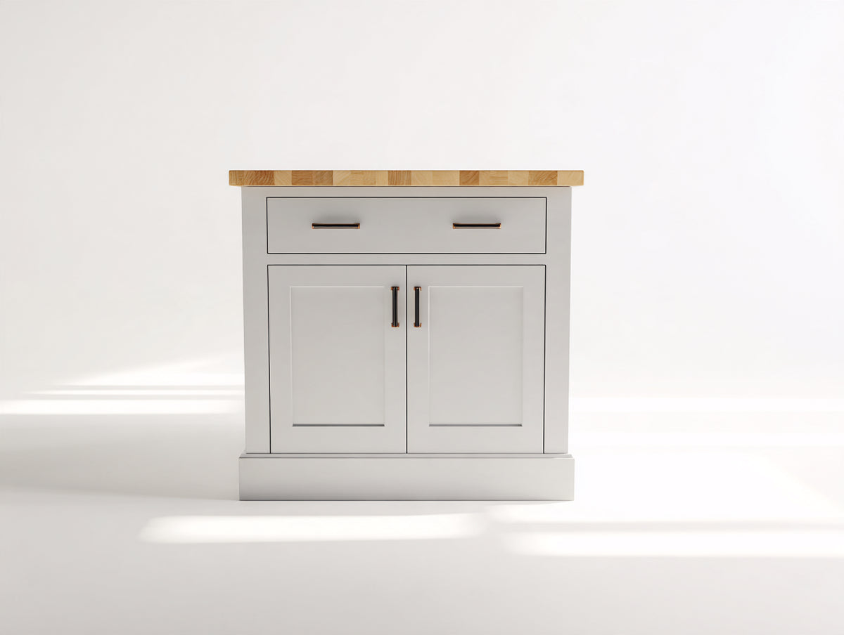 Credenza - Legno-MDF-Metallo - 95x45x95 cm - Grigio chiaro-Naturale - Stile contemporaneo funzionale